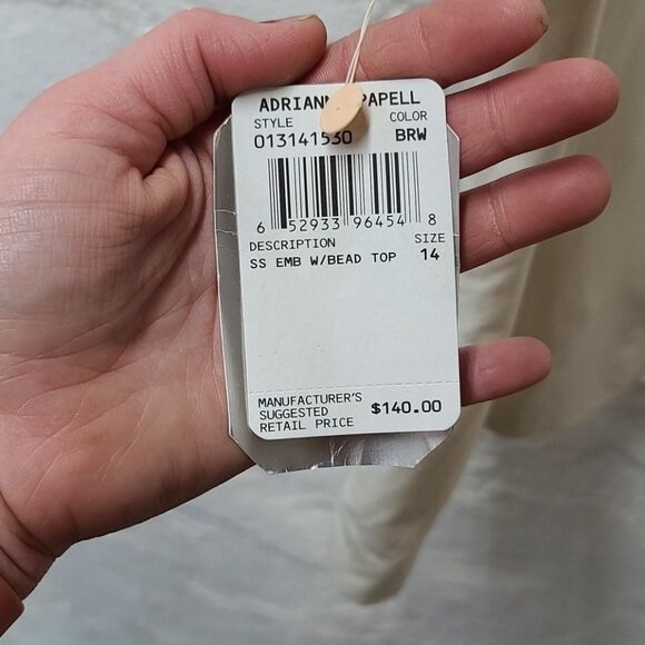 Adrianna Papėll white flower sequence blouse - Picture 8 of 9